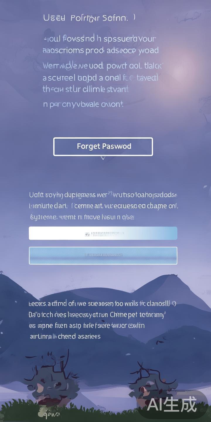 如果忘记登录密码，用户可以利用平台的“忘记密码”功